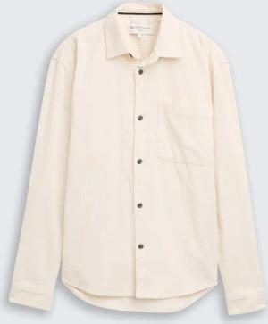 TOM TAILOR DENIM Herren Relaxed Fit Cordhemd mit Brusttasche, braun, Uni, Gr. XL