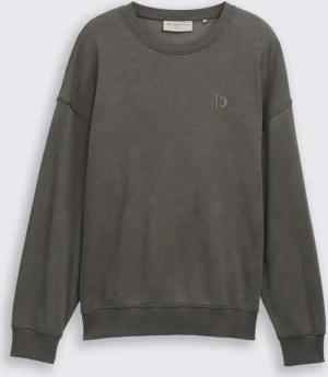 TOM TAILOR DENIM Herren Relaxed Overdyed Sweatshirt, bunt, Uni, Gr. S