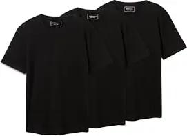 TOM TAILOR Denim T-Shirts aus Baumwolle im 3er-Pack, Black, S