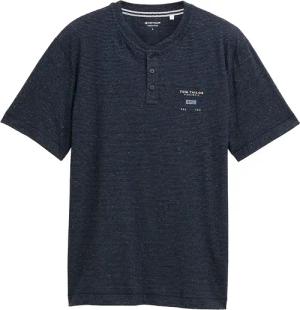 TOM TAILOR Henleyshirt mit Logo-Label