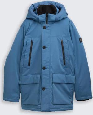 TOM TAILOR Herren Arctic Parka mit abnehmbarer Kapuze, blau, Uni, Gr. XL