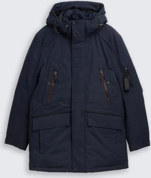 TOM TAILOR Herren Arctic Parka mit abnehmbarer Kapuze, blau, Uni, Gr. XXL