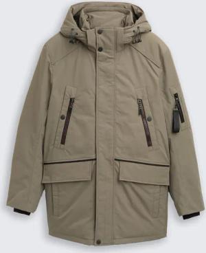 TOM TAILOR Herren Arctic Parka mit abnehmbarer Kapuze, grün, Uni, Gr. XXL