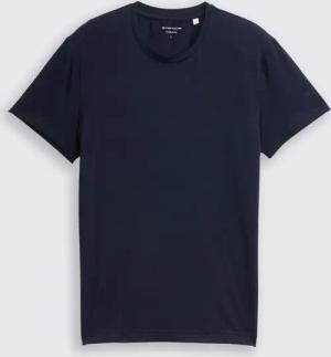 TOM TAILOR Herren Basic Fitted T-Shirt, blau, Uni, Gr. S