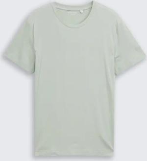 TOM TAILOR Herren Basic Fitted T-Shirt, grün, Uni, Gr. L