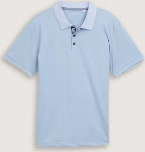 TOM TAILOR Herren Basic Jersey Poloshirt, blau, Uni, Gr. S