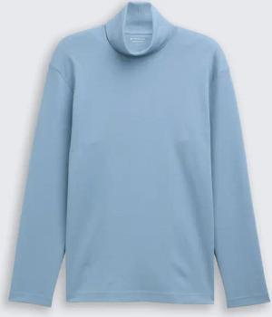 TOM TAILOR Herren Basic Rollkragenshirt, blau, Uni, Gr. XXXL