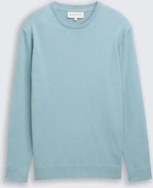 TOM TAILOR Herren Basic Strickpullover aus Baumwolle, grün, Uni, Gr. XXL