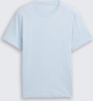 TOM TAILOR Herren Basic T-Shirt aus Baumwolle, blau, Uni, Gr. M