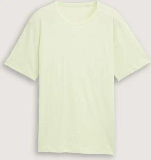 TOM TAILOR Herren Basic T-Shirt aus Baumwolle, grün, Uni, Gr. M