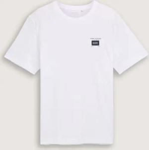 TOM TAILOR Herren Basic T-Shirt in Melange-Optik, weiß, Uni, Gr. XXL