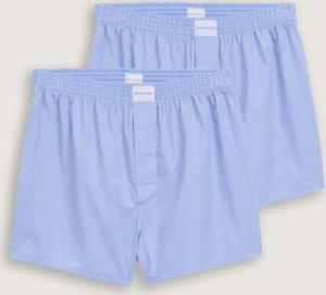 TOM TAILOR Herren Boxershorts aus Baumwolle im 2er-Pack, blau, Uni, Gr. M/5