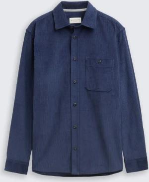 TOM TAILOR Herren Comfort Fit Cordhemd mit Brusttasche, blau, Uni, Gr. XXL