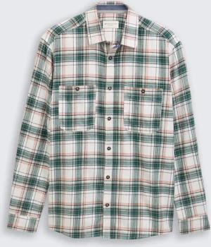 TOM TAILOR Herren Comfort Fit Flanell-Hemd mit Karomuster, weiß, Kariert, Gr. XXXL