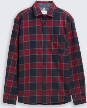 TOM TAILOR Herren Comfort Fit Hemd mit Karomuster, blau, Kariert, Gr. S