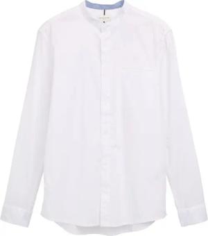 TOM TAILOR Herren Fitted Oxford Hemd mit Brusttasche, weiß, Uni, Gr. XXL