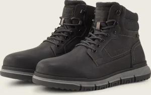 TOM TAILOR Herren Gefütterte Kunstleder Stiefeletten, schwarz, Uni, Gr. 41