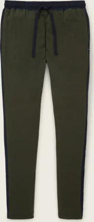 TOM TAILOR Herren Gestreifte Pyjama-Hose, grün, Streifenmuster, Gr. 54