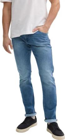 Tom Tailor Herren Jeans JOSH - Regular Slim Fit - Blau - Used Mid Stone Blue Denim