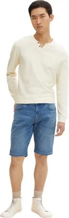 Tom Tailor Herren Jeans Short JOSH Regular Fit - Grau - Blau