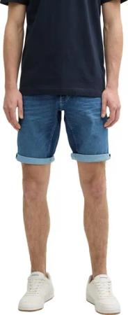 Tom Tailor Herren Jeans Short TTJOSH REGULAR SHORTS Mid Waist Regular Fit -Blau Grau