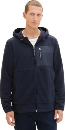 Tom Tailor Herren Kapuzen Sweatjacke CUTLINE FLEECE - Regular Fit