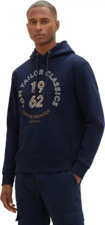 Tom Tailor Herren Kapuzenpullover PRINTED - Regular Fit