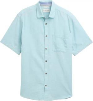 Tom Tailor Herren Kurzarm Hemd COTTON LINEN SHIRT - Regular Fit