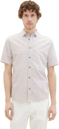 Tom Tailor Herren Kurzarm Hemd PRINTED - Regular Fit