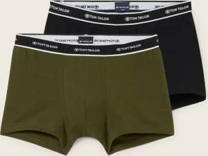 TOM TAILOR Herren Kurze Boxershorts im 2er-Pack, grün, Uni, Gr. M/5