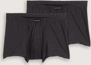 TOM TAILOR Herren Kurze Boxershorts im 2er-Pack, schwarz, Uni, Gr. M/5