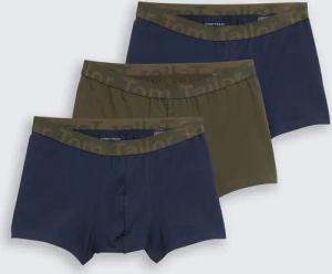 TOM TAILOR Herren Kurze Boxershorts im 3er-Pack, blau, Uni, Gr. S/4