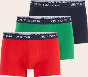 TOM TAILOR Herren Kurze Boxershorts im 3er-Pack, rot, Uni, Gr. S/4
