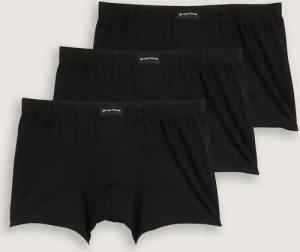 TOM TAILOR Herren Kurze Boxershorts im 3er-Pack, schwarz, Uni, Gr. L/6
