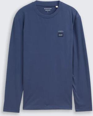 TOM TAILOR Herren Langarmshirt aus Baumwolle, blau, Uni, Gr. XXXL