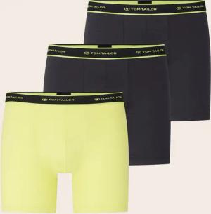 TOM TAILOR Herren Mittellange Boxershorts im 3er-Pack, gelb, Uni, Gr. S/4
