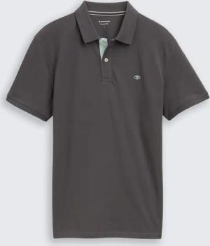 TOM TAILOR Herren Piqué Poloshirt aus Baumwolle, grau, Uni, Gr. XXL
