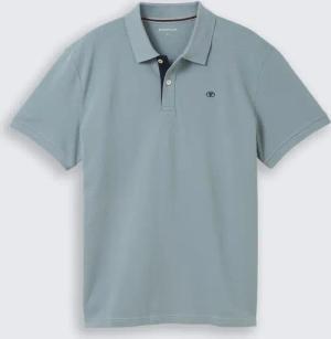 TOM TAILOR Herren Piqué Poloshirt aus Baumwolle, grün, Uni, Gr. M