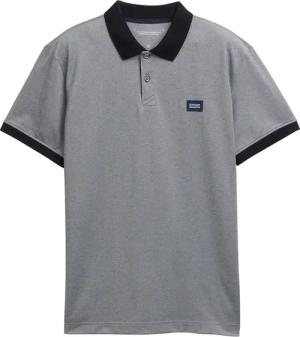 TOM TAILOR Herren Piqué Poloshirt mit Stretch, blau, Meliert, Gr. S