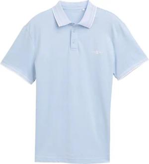 TOM TAILOR Herren Piqué Poloshirt mit Stretch, blau, Uni, Gr. M