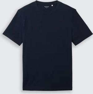 TOM TAILOR Herren Piqué T-Shirt mit Stretch, blau, Uni, Gr. XXXL