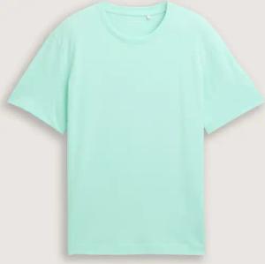 TOM TAILOR Herren Piqué T-Shirt mit Stretch, grün, Uni, Gr. S