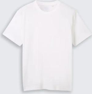 TOM TAILOR Herren Piqué T-Shirt mit Stretch, weiß, Uni, Gr. XXXL