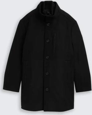 TOM TAILOR Herren Plus Size - 2-in-1 Wollmantel mit abnehmbarer Innenjacke, schwarz, Uni, Gr. 2XL