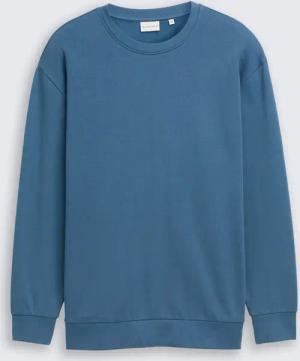 TOM TAILOR Herren Plus Size - Basic Sweatshirt in Unifarben, blau, Uni, Gr. 2XL