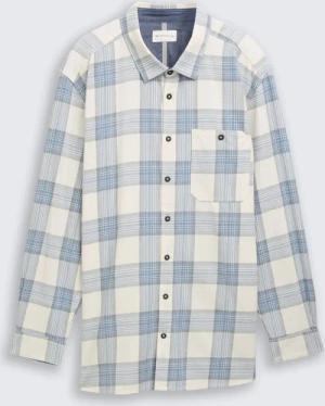 TOM TAILOR Herren Plus Size - Hemd mit Karomuster, weiß, Kariert, Gr. 3XL