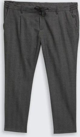 TOM TAILOR Herren Plus Size - Regular Fit Chino Hose, schwarz, Uni, Gr. 5XL