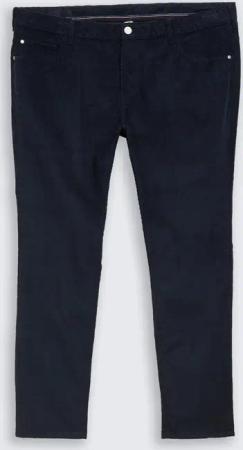 TOM TAILOR Herren Plus Size - Regular Fit Cordhose, blau, Uni, Gr. 42/32