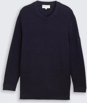 TOM TAILOR Herren Plus Size - Strickpullover mit Rundhalsausschnitt, blau, Uni, Gr. 4XL