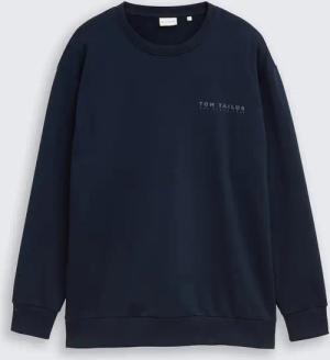 TOM TAILOR Herren Plus Size - Sweatshirt mit Logo-Print, blau, Uni, Gr. 3XL
